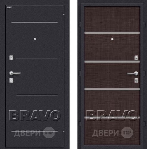 Входная металлическая Дверь Bravo Оптим Лайн Венге в Наро-Фоминске
