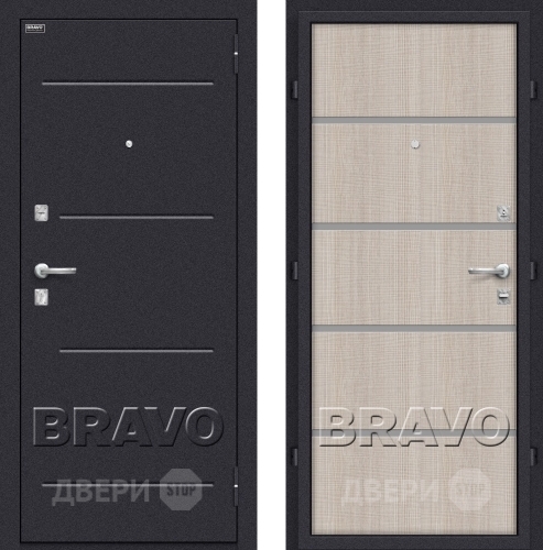 Входная металлическая Дверь Bravo Оптим Лайн Капучино в Наро-Фоминске