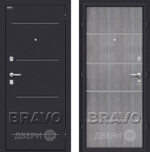 Входная металлическая Дверь Bravo Оптим Лайн Грей в Наро-Фоминске