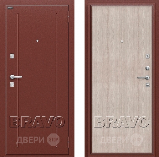 Входная металлическая Дверь Bravo Оптим Норма Cappuccino Veralinga в Наро-Фоминске