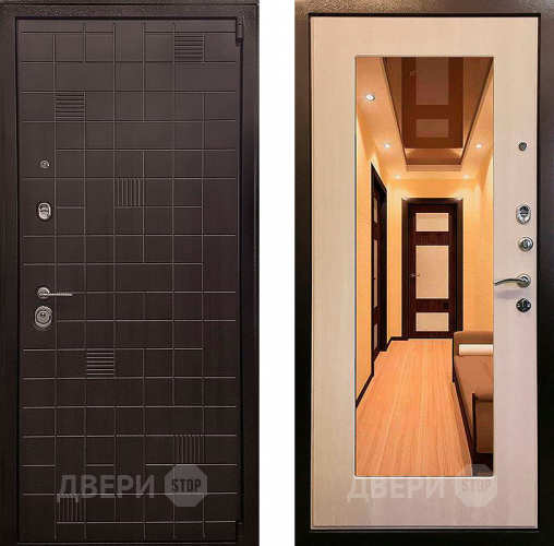 Входная металлическая Дверь Ратибор Силуэт зеркало 3К Экодуб в Наро-Фоминске