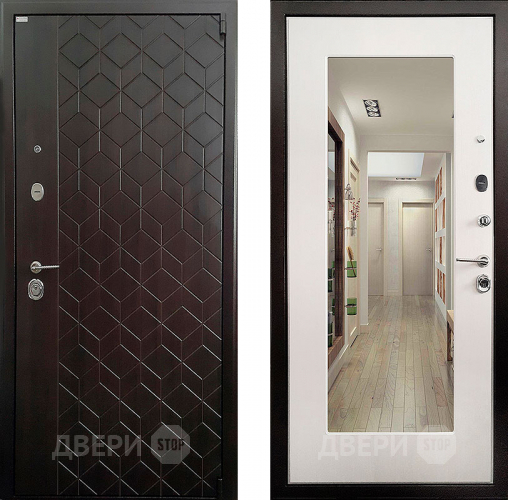 Дверь Ратибор Квант зеркало 3К Лиственница в Наро-Фоминске