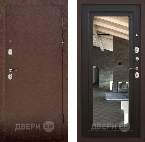 Входная металлическая Дверь Снедо Сити Венге с зеркалом в Наро-Фоминске