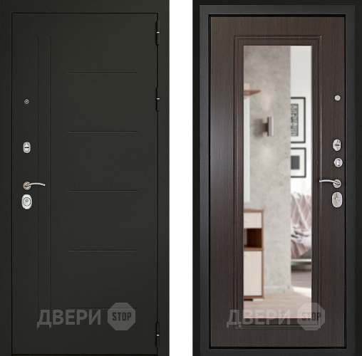 Входная металлическая Дверь (Дверной Континент) Сити - Z 3К с зеркалом Венге в Наро-Фоминске