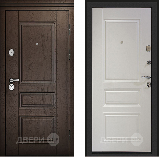 Входная металлическая Дверь (Дверной Континент) Аликанте Белый ясень в Наро-Фоминске