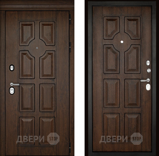 Входная металлическая Дверь (Дверной Континент) Милан Темный орех в Наро-Фоминске