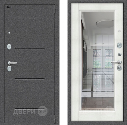 Входная металлическая Дверь Bravo Porta S-2 104/П61 с зеркалом Бьянко в Наро-Фоминске