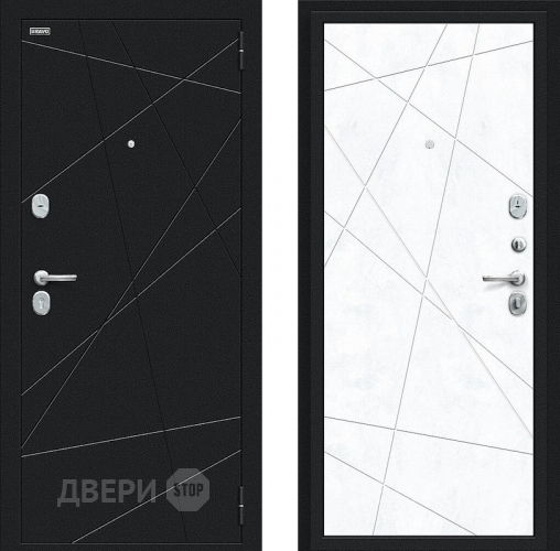Входная металлическая Дверь Bravo Граффити-5 Букле черное/Snow Art в Наро-Фоминске