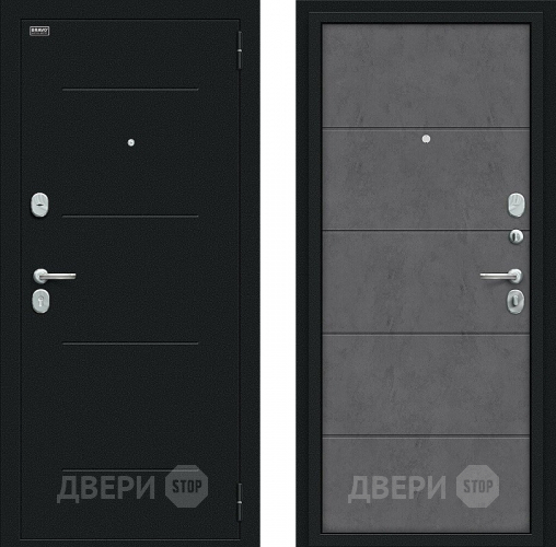 Входная металлическая Дверь Bravo Граффити-1 Букле черное/Slate Art в Наро-Фоминске