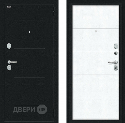 Входная металлическая Дверь Bravo Граффити-1 Букле черное/Snow Art в Наро-Фоминске