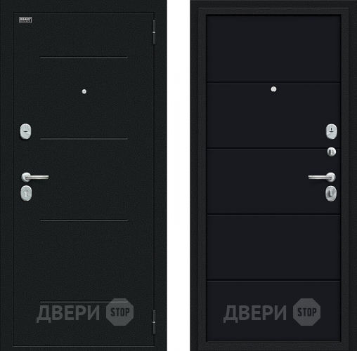 Входная металлическая Дверь Bravo Граффити-1 Букле черное/Total Black в Наро-Фоминске