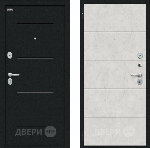 Входная металлическая Дверь внутреннего открывания Bravo Граффити-1 Инсайд Букле черное/Look Art в Наро-Фоминске