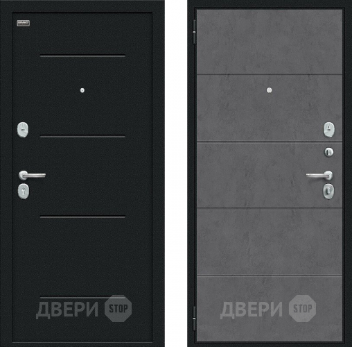 Дверь внутреннего открывания Bravo Граффити-1 Инсайд Букле черное/Slate Art в Наро-Фоминске