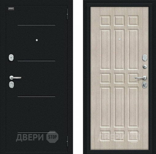 Входная металлическая Дверь Bravo Мило Букле черное/Cappuccino Veralinga в Наро-Фоминске