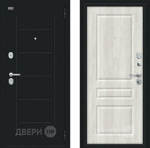 Входная металлическая Дверь Bravo Пик Букле черное/Casablanca в Наро-Фоминске