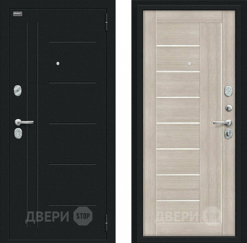 Входная металлическая Дверь Bravo Проф Букле черное/Cappuccino Veralinga в Наро-Фоминске