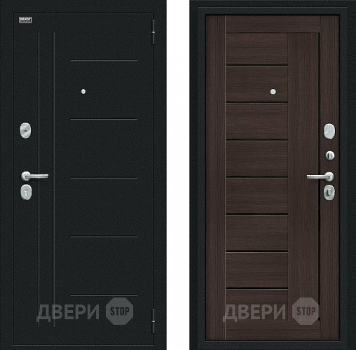 Входная металлическая Дверь Bravo Проф Букле черное/Wenge Veralinga в Наро-Фоминске