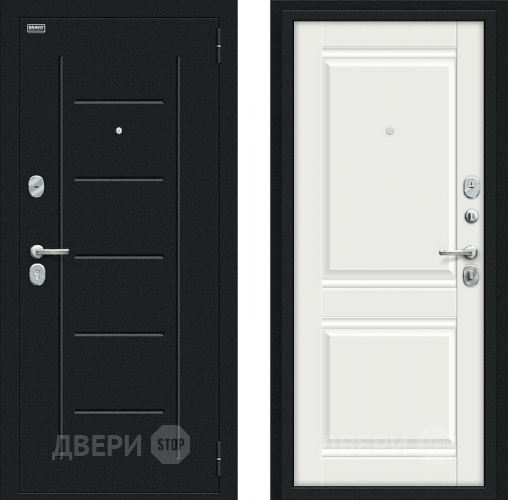 Входная металлическая Дверь Bravo Некст Kale Букле черное/Off-white в Наро-Фоминске