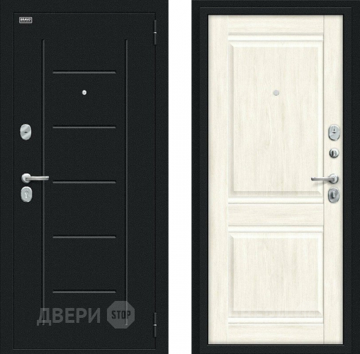 Входная металлическая Дверь Bravo Некст Kale Букле черное/Nordic Oak в Наро-Фоминске