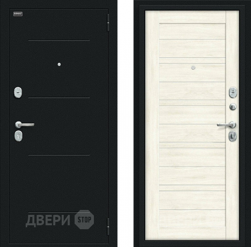Входная металлическая Дверь Bravo Сити Kale Букле черное/Nordic Oak в Наро-Фоминске