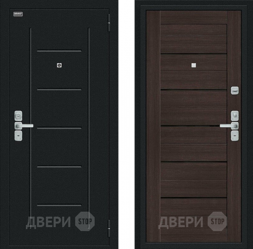 Дверь Bravo Райт Букле черное/Wenge Veralinga в Наро-Фоминске