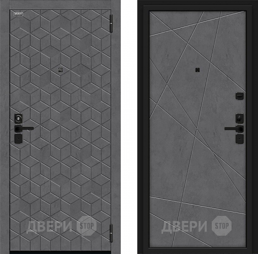 Входная металлическая Дверь Bravo Кьюб Лунный камень/Slate Art в Наро-Фоминске