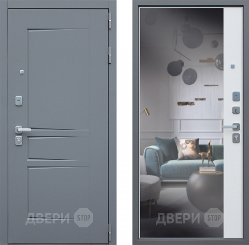 Входная металлическая Дверь Йошкар Челси с зеркалом в Наро-Фоминске