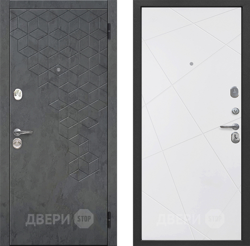 Входная металлическая Дверь Феникс Линии Велюр Белый Софт в Наро-Фоминске