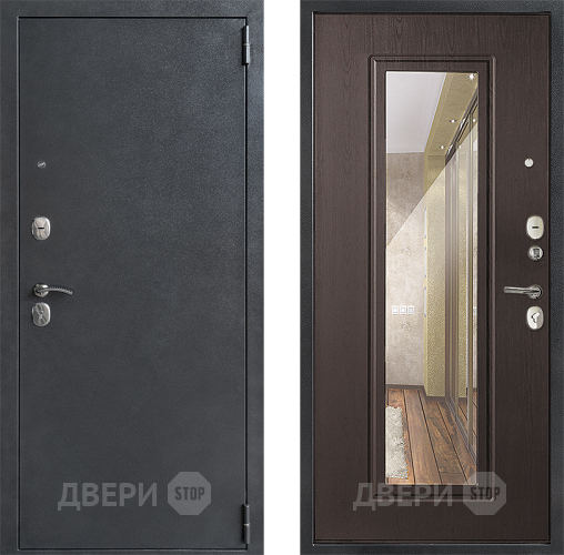 Входная металлическая Дверь Дверной Континент ДК-70 Зеркало Эко Венге в Наро-Фоминске