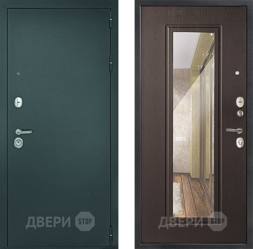 Дверь Дверной Континент Рубикон Серебро Зеркало Венге в Наро-Фоминске