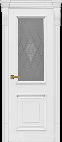 Межкомнатная дверь Диана ПО белая эмаль (мателюкс с фрезеровкой) в Наро-Фоминске