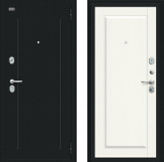 Дверь Bravo Сьют Kale Букле черное/White Wood 960х2050 мм