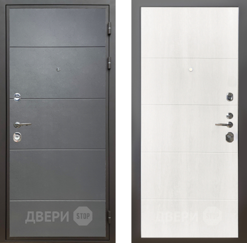 Входная металлическая Дверь Шелтер (SHELTER) Комфорт Лофт графит 7 Дуб филадельфия крем в Наро-Фоминске