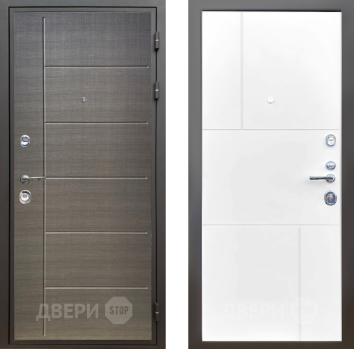 Входная металлическая Дверь Шелтер (SHELTER) Комфорт Лен сильвер 8 Белый матовый в Наро-Фоминске