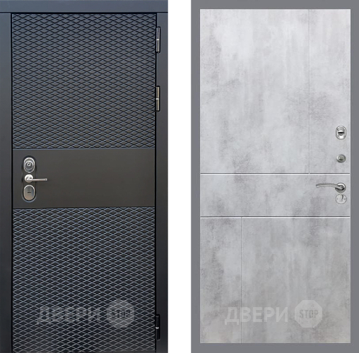 Входная металлическая Дверь Стоп БЛЭК CISA ФЛ-290 Бетон светлый в Наро-Фоминске