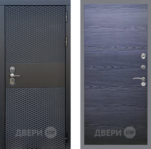 Входная металлическая Дверь Стоп БЛЭК CISA Гладкая Дуб тангенальный черный в Наро-Фоминске