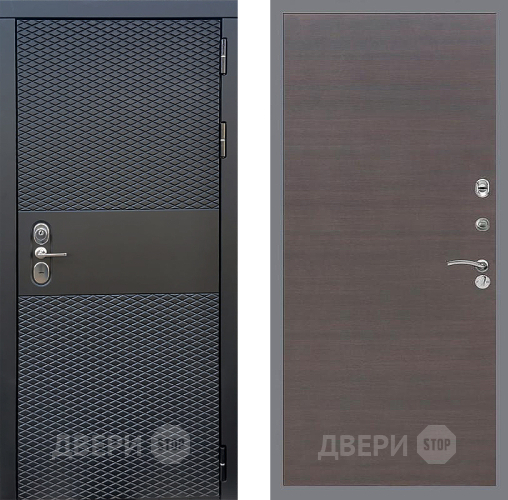 Входная металлическая Дверь Стоп БЛЭК CISA Гладкая венге поперечный в Наро-Фоминске