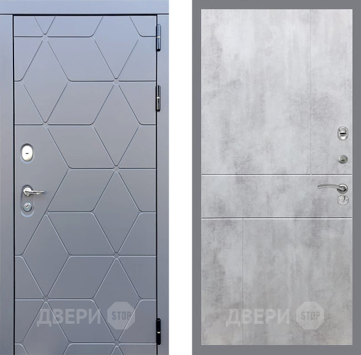 Входная металлическая Дверь Стоп КОСМО ФЛ-290 Бетон светлый в Наро-Фоминске