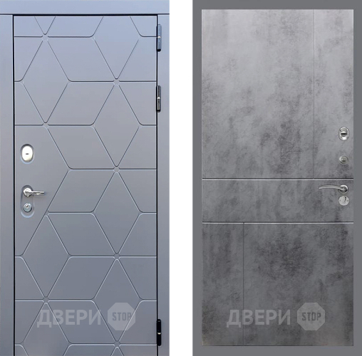 Входная металлическая Дверь Стоп КОСМО ФЛ-290 Бетон темный в Наро-Фоминске