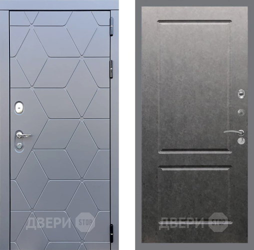 Входная металлическая Дверь Стоп КОСМО ФЛ-117 Штукатурка графит в Наро-Фоминске