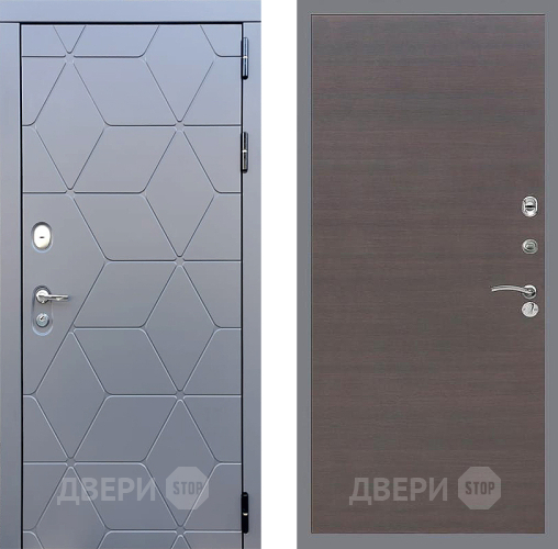 Входная металлическая Дверь Стоп КОСМО Гладкая венге поперечный в Наро-Фоминске