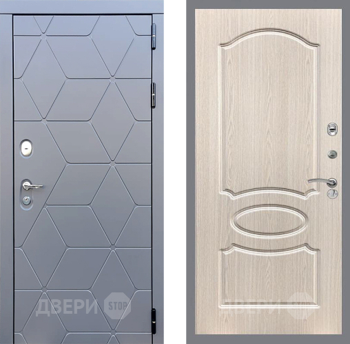 Входная металлическая Дверь Стоп КОСМО ФЛ-128 Беленый дуб в Наро-Фоминске