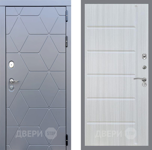 Входная металлическая Дверь Стоп КОСМО ФЛ-102 Сандал белый в Наро-Фоминске
