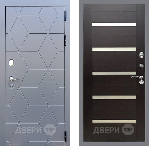 Входная металлическая Дверь Стоп КОСМО СБ-14 венге поперечный в Наро-Фоминске