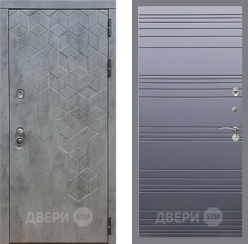 Входная металлическая Дверь Стоп БЕТОН Лайн Силк титан в Наро-Фоминске