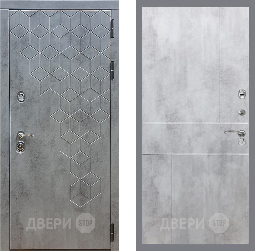 Входная металлическая Дверь Стоп БЕТОН ФЛ-290 Бетон светлый в Наро-Фоминске