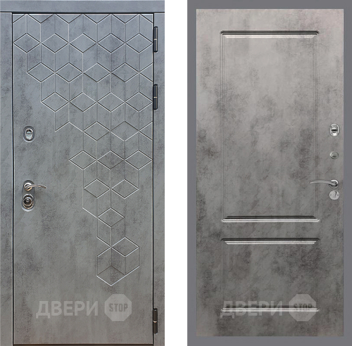 Входная металлическая Дверь Стоп БЕТОН ФЛ-117 Бетон темный в Наро-Фоминске