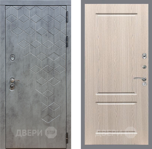 Входная металлическая Дверь Стоп БЕТОН ФЛ-117 Беленый дуб в Наро-Фоминске