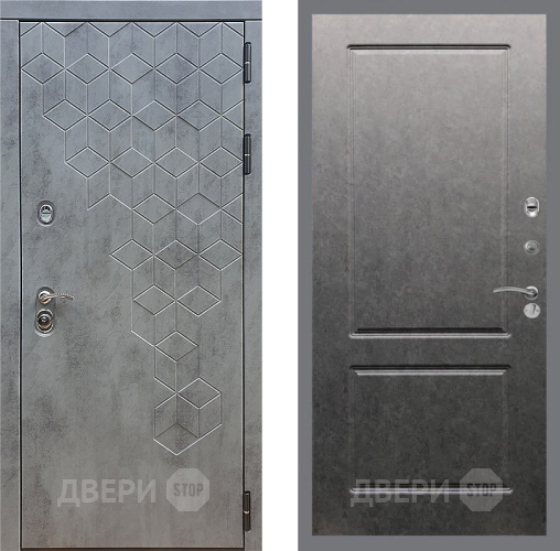 Дверь Стоп БЕТОН ФЛ-117 Штукатурка графит в Наро-Фоминске