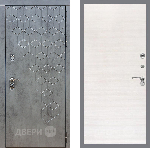 Входная металлическая Дверь Стоп БЕТОН Гладкая Акация светлая в Наро-Фоминске